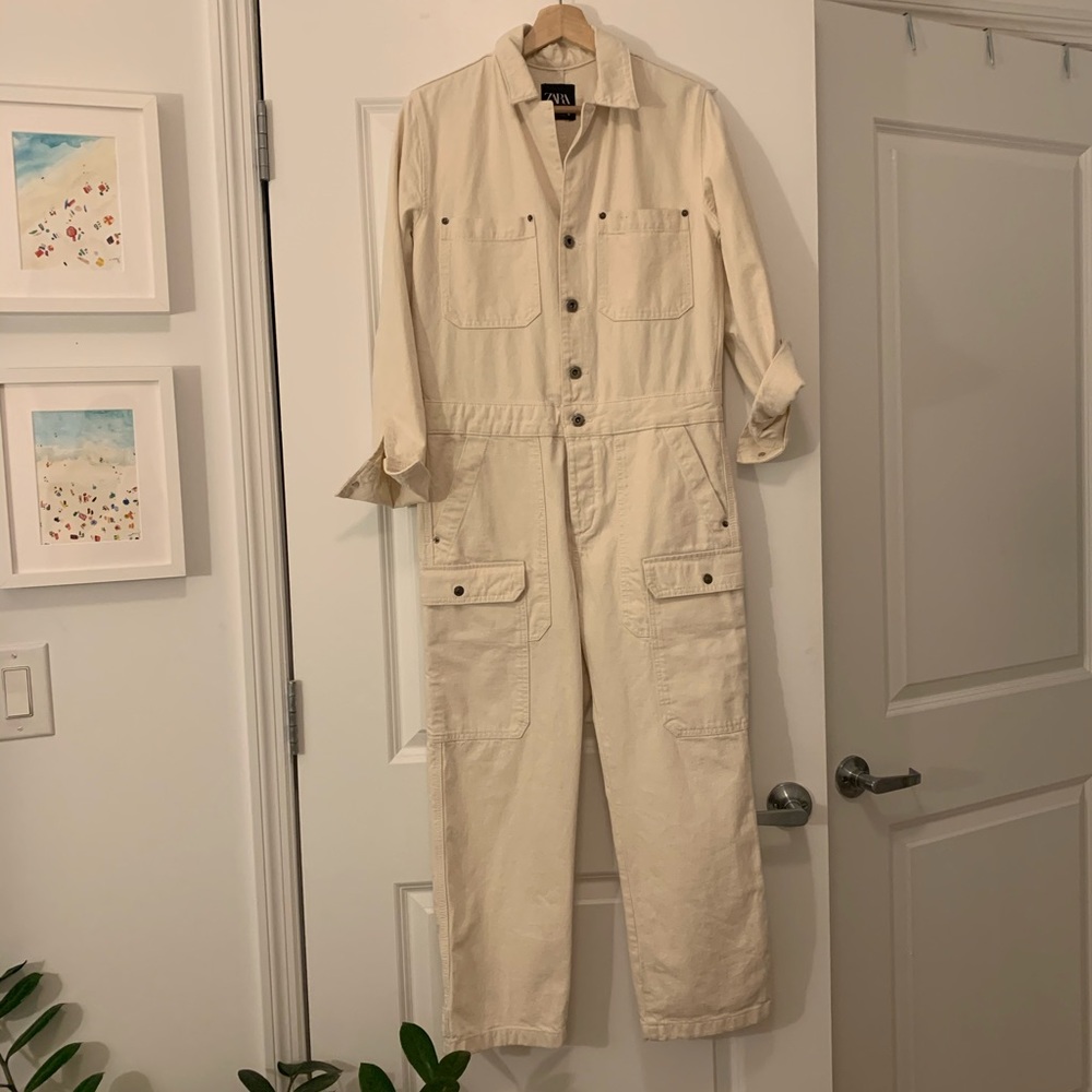 Zara Utility Long Jumpsuit